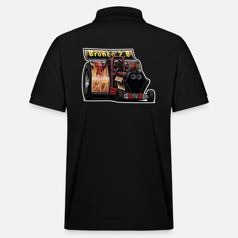 Tractor Pulling // Illustration - Stanley/Stella Unisex Bio-Poloshirt PREPSTER - Schwarz