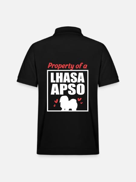 Lhasa Apso Dog - Stanley/Stella Unisex Organic Polo Shirt PREPSTER - black