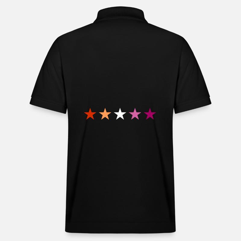 Subtile lesbische Pride-Stars - Stanley/Stella Unisex Bio-Poloshirt PREPSTER - Schwarz