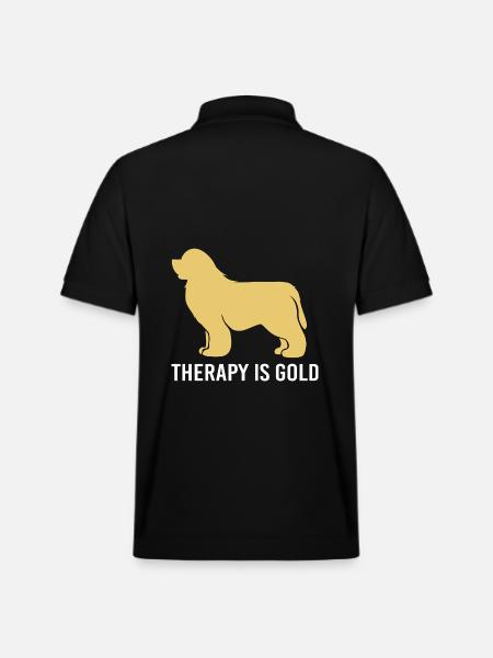 Therapy dog - Stanley/Stella Unisex Organic Polo Shirt PREPSTER - black