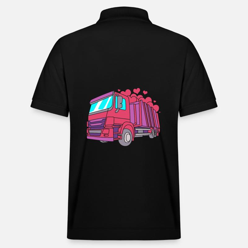 Mülleimer Müllwagen Müllauto Müllmann - Stanley/Stella Unisex Bio-Poloshirt PREPSTER - Schwarz