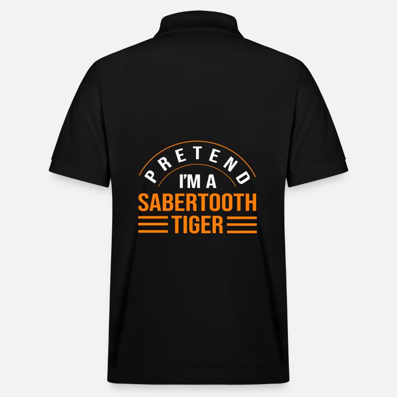 Urzeit Säbelzahntiger - Stanley/Stella Unisex Bio-Poloshirt PREPSTER - Schwarz