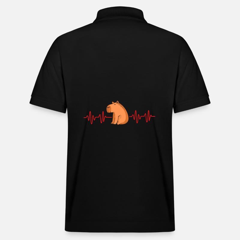 Capibara Capybara - Stanley/Stella Unisex Bio-Poloshirt PREPSTER - Schwarz