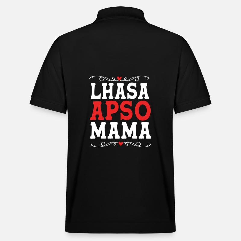 Lhasa Apso Hund - Stanley/Stella Unisex Bio-Poloshirt PREPSTER - Schwarz