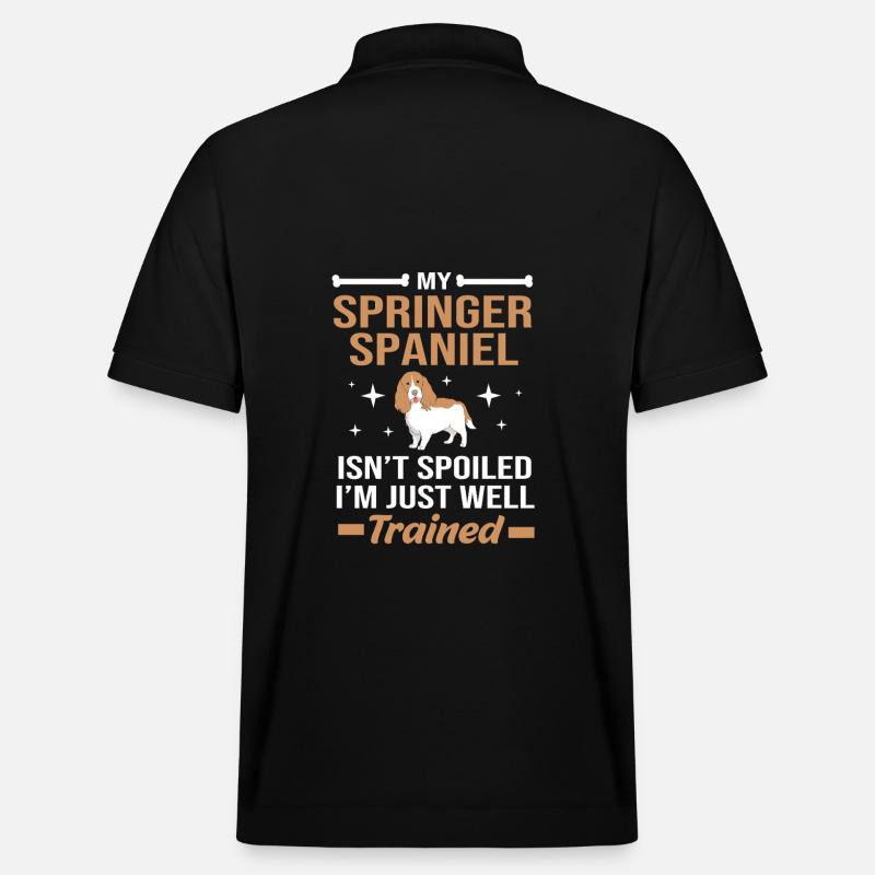 Springer Spaniel - Stanley/Stella Unisex Bio-Poloshirt PREPSTER - Schwarz