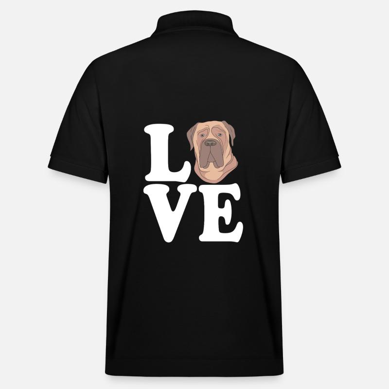 Bullmastiff Chien - Polo PREPSTER bio Stanley/Stella Unisexe - noir