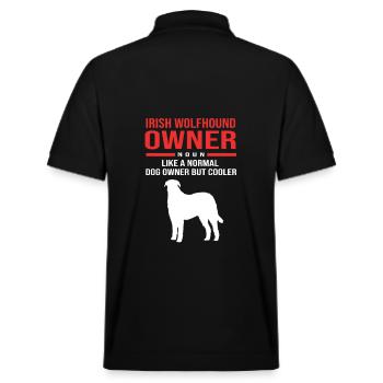 Irischer Wolfshund - Stanley/Stella Unisex Bio-Poloshirt PREPSTER - Schwarz - Hinten - Andy (188cm)