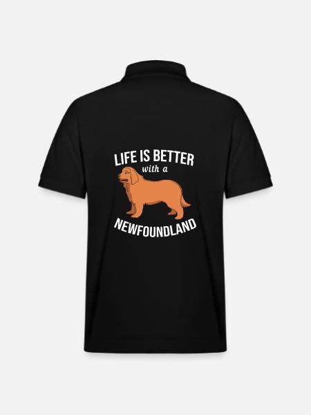 Newfoundland - Stanley/Stella Unisex Organic Polo Shirt PREPSTER - black