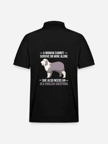 English Shepherd - Stanley/Stella Unisex Organic Polo Shirt PREPSTER - black