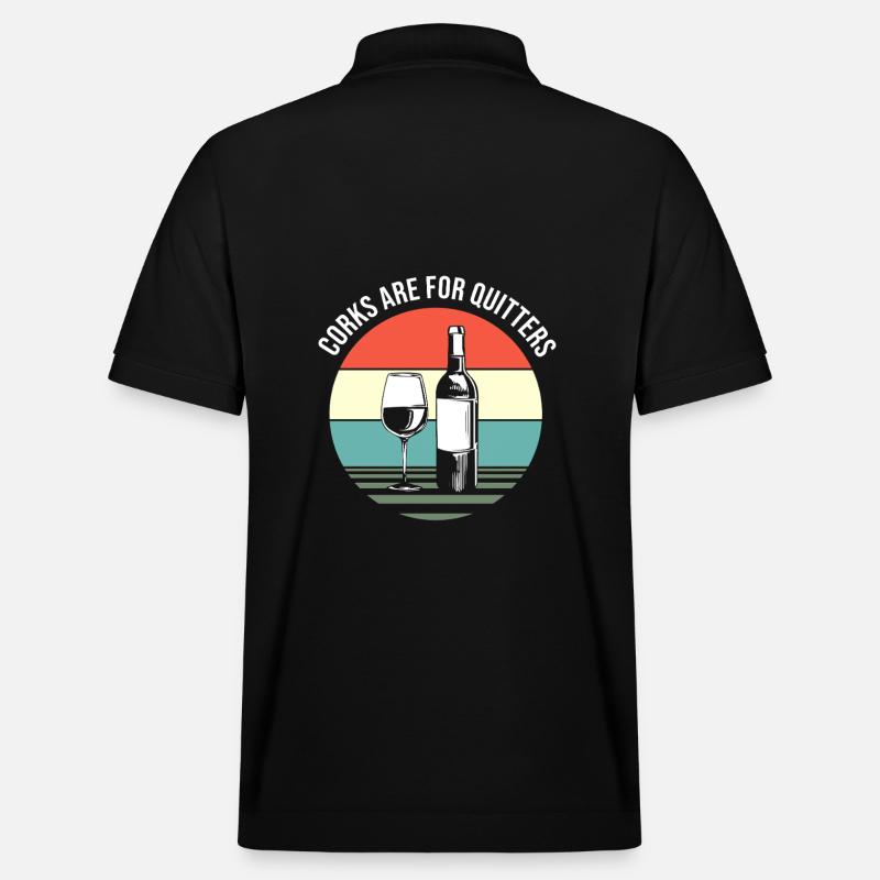 Wein Sommelier Feinschmecker - Stanley/Stella Unisex Bio-Poloshirt PREPSTER - Schwarz