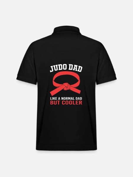 Judo Dad Father - Stanley/Stella Unisex Organic Polo Shirt PREPSTER - black
