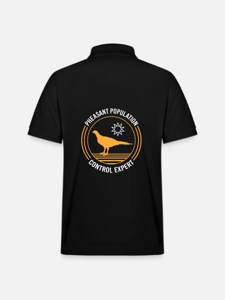 Pheasant Hunting Hunter Pheasant Hunting - Stanley/Stella Unisex Organic Polo Shirt PREPSTER - black