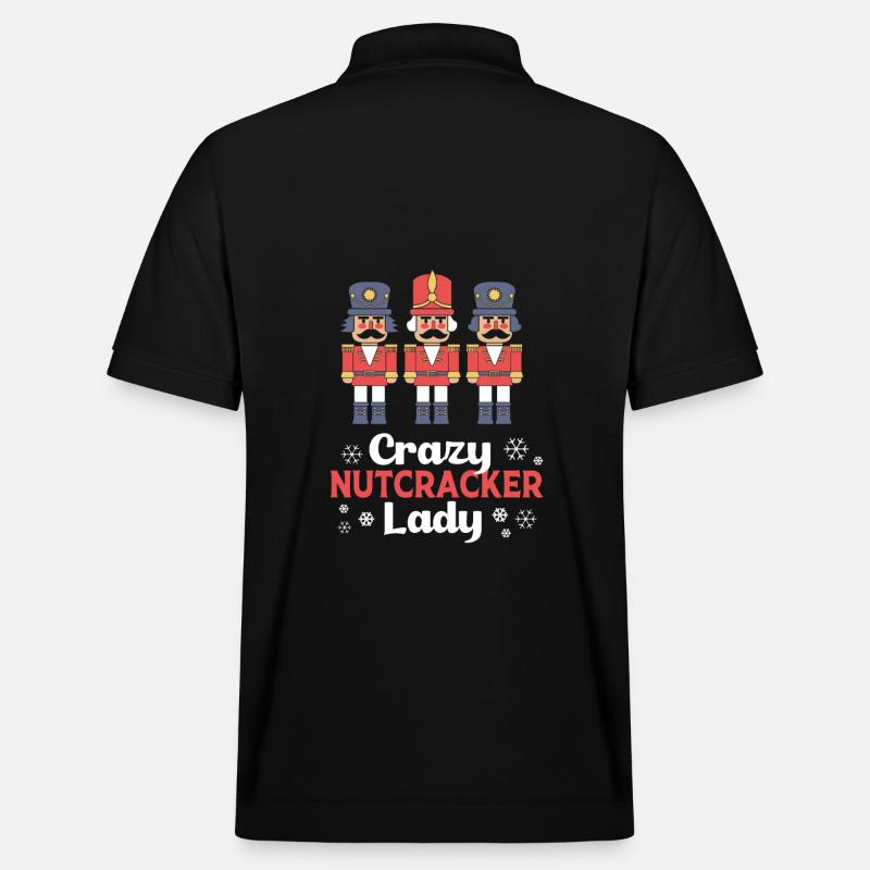 Weihnachten Nussknacker Frau - Stanley/Stella Unisex Bio-Poloshirt PREPSTER - Schwarz