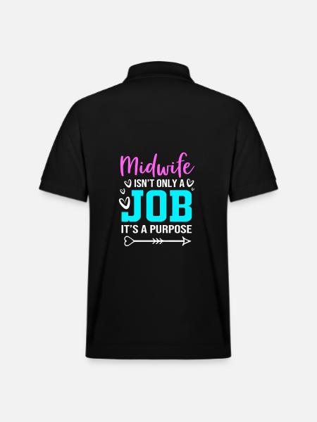 Midwife - Stanley/Stella Unisex Organic Polo Shirt PREPSTER - black