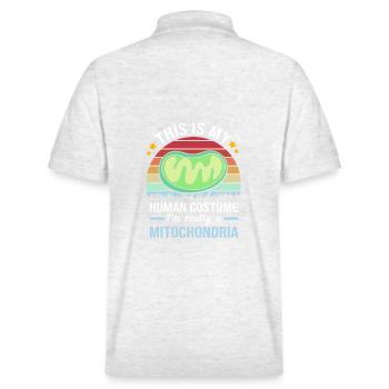 Molekül Strukturformel - Stanley/Stella Unisex Bio-Poloshirt PREPSTER - Weiß meliert - Hinten - Andy (188cm)