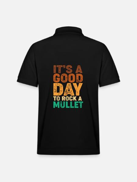 mullet haircut mullet - Stanley/Stella Unisex Organic Polo Shirt PREPSTER - black