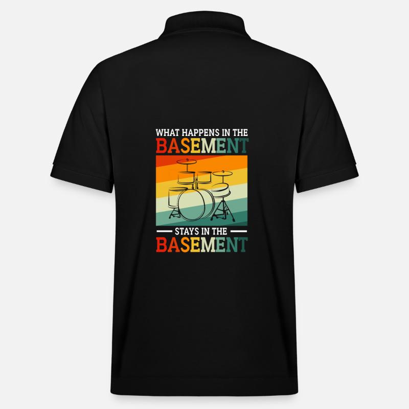 Drummer Drum Baguettes - Polo PREPSTER bio Stanley/Stella Unisexe - noir