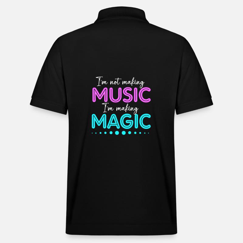 DJ Djing Label Clavier - Polo PREPSTER bio Stanley/Stella Unisexe - noir