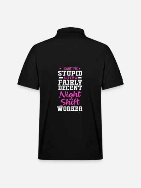 Night shift - Stanley/Stella Unisex Organic Polo Shirt PREPSTER - black