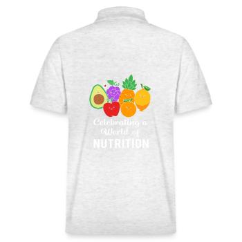 Nutrition Alimentation Alimentation - Polo PREPSTER bio Stanley/Stella Unisexe - blanc chiné - Dos - Andy (188cm)