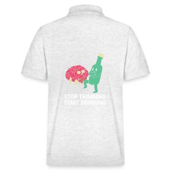 Alimentation Nutrition Alimentation - Polo PREPSTER bio Stanley/Stella Unisexe - blanc chiné - Dos - Andy (188cm)
