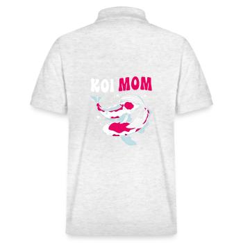 Koi Koi Koi Koi Koi Koi Poisson Koi Carpe Koi - Polo PREPSTER bio Stanley/Stella Unisexe - blanc chiné - Dos - Andy (188cm)