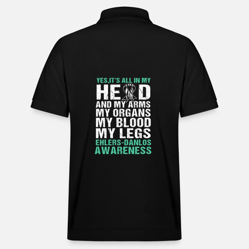EDS Ehlers-Danlos-Syndrom HSD - Stanley/Stella Unisex Bio-Poloshirt PREPSTER - Schwarz