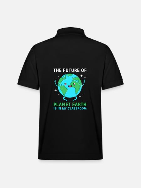 Earth Day - Stanley/Stella Unisex Organic Polo Shirt PREPSTER - black