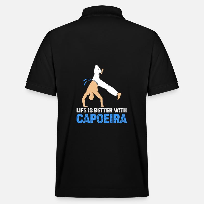 Capoeira - Stanley/Stella Unisex Bio-Poloshirt PREPSTER - Schwarz