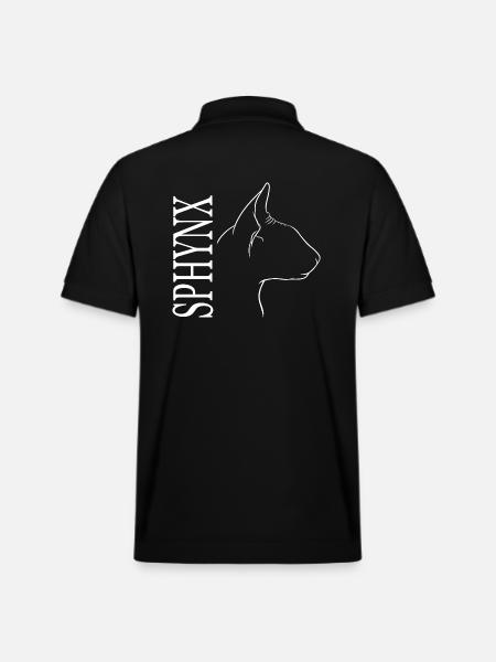 Sphynx Profile Cat Cat Wilsigns - Stanley/Stella Unisex Organic Polo Shirt PREPSTER - black