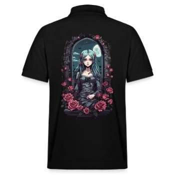 Kawaii Goth Anime E-Girl Design victorien - Polo PREPSTER bio Stanley/Stella Unisexe - noir - Dos - Andy (188cm)