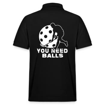 Floorball Floorball FLOORBALL-balls Jeu de floorball - Polo PREPSTER bio Stanley/Stella Unisexe - noir - Dos - Andy (188cm)