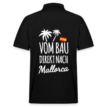 Bauarbeiter in Mallorca - Stanley/Stella Unisex Bio-Poloshirt PREPSTER - Schwarz - Hinten - Andy (188cm)