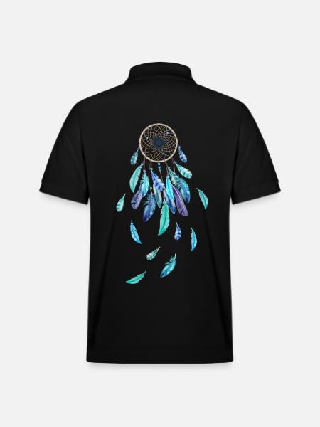Traumfänger blue dreams - Stanley/Stella Unisex Bio-Poloshirt PREPSTER - Schwarz