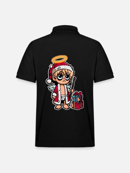 Funny Tired Christ Child - Stanley/Stella Unisex Organic Polo Shirt PREPSTER - black