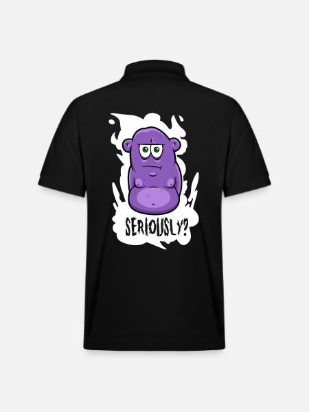 Seriously? -Monster - Stanley/Stella Unisex Organic Polo Shirt PREPSTER - black