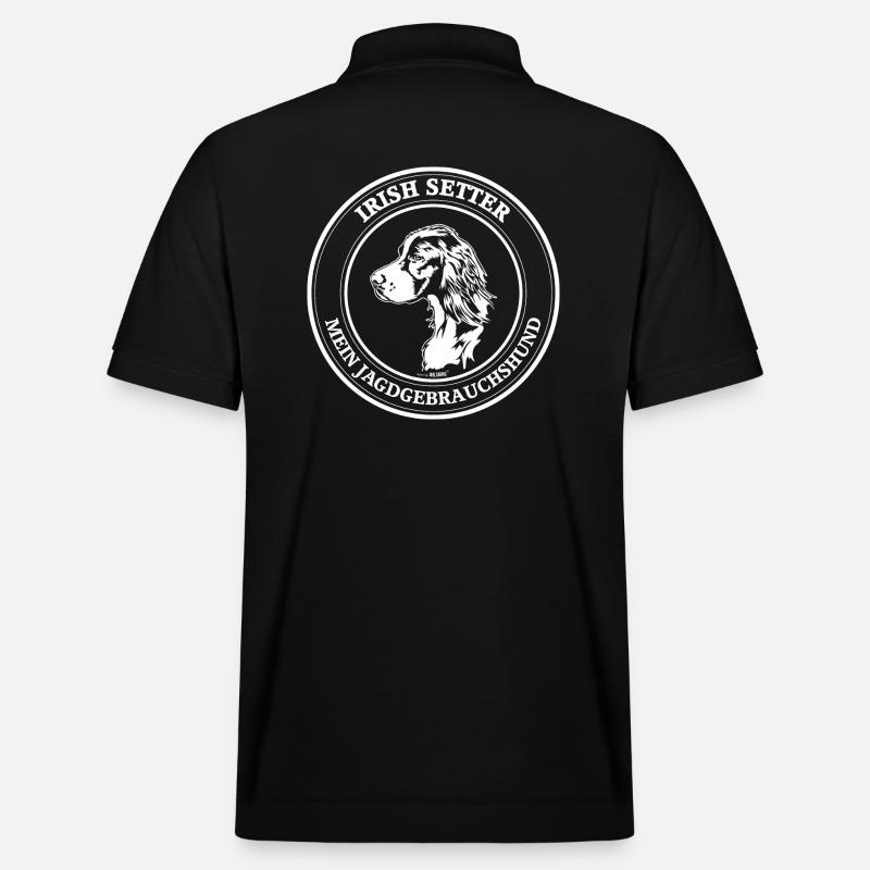 Irish Setter Jagdgebrauchshund Jagdhund Wilsigns - Stanley/Stella Unisex Bio-Poloshirt PREPSTER - Schwarz