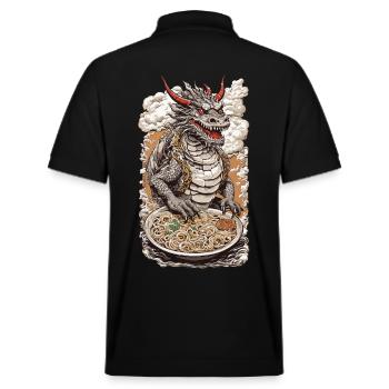 Ramen Drachen Anime & Suppen Design - Stanley/Stella Unisex Bio-Poloshirt PREPSTER - Schwarz - Hinten - Andy (188cm)