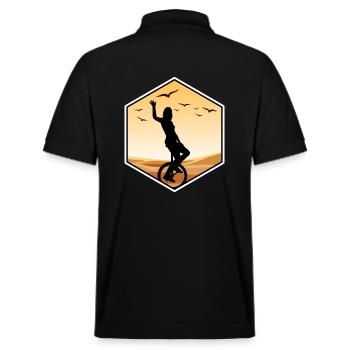 unicycle unicycle artist unicycle unicycle queen - Stanley/Stella Unisex Organic Polo Shirt PREPSTER - black - Back - Andy (188cm)