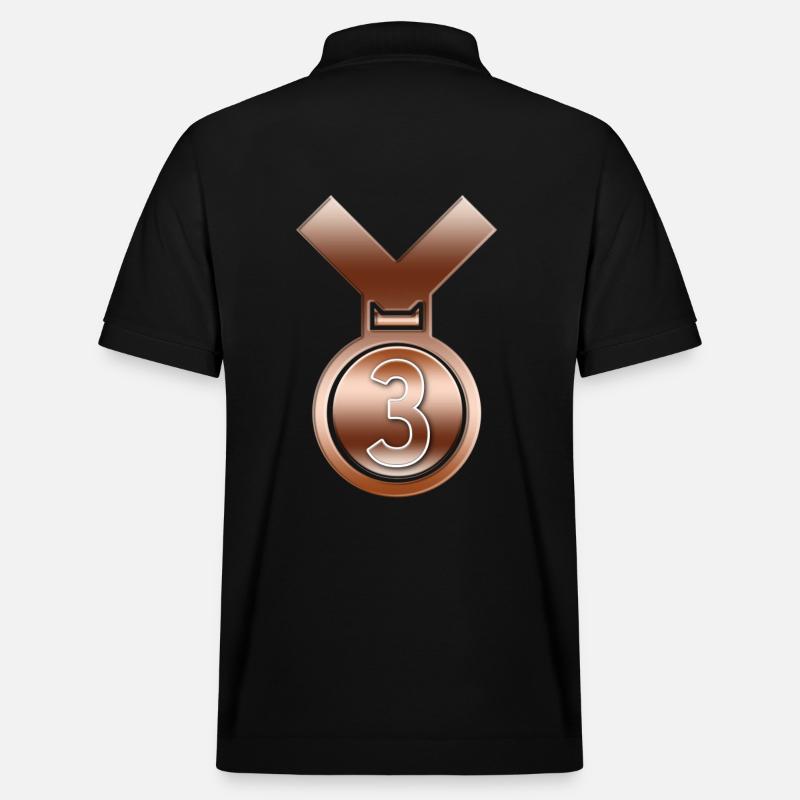3. Platz Bronzemedaille - Stanley/Stella Unisex Bio-Poloshirt PREPSTER - Schwarz