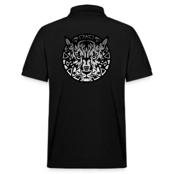 katzenartig - Stanley/Stella Unisex Bio-Poloshirt PREPSTER - Schwarz - Hinten - Andy (188cm)