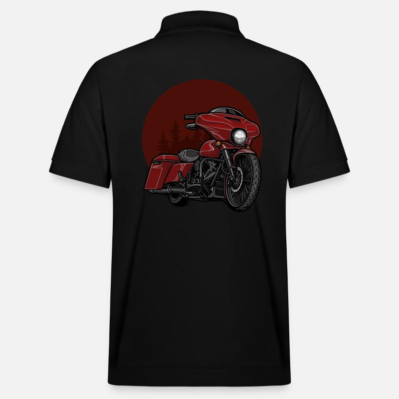 Chopper // Custom // Motorrad - Stanley/Stella Unisex Bio-Poloshirt PREPSTER - Schwarz
