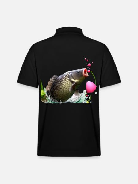 Carp King - Stanley/Stella Unisex Organic Polo Shirt PREPSTER - black