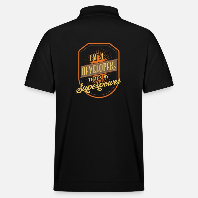 developer - Stanley/Stella Unisex Organic Polo Shirt PREPSTER - black