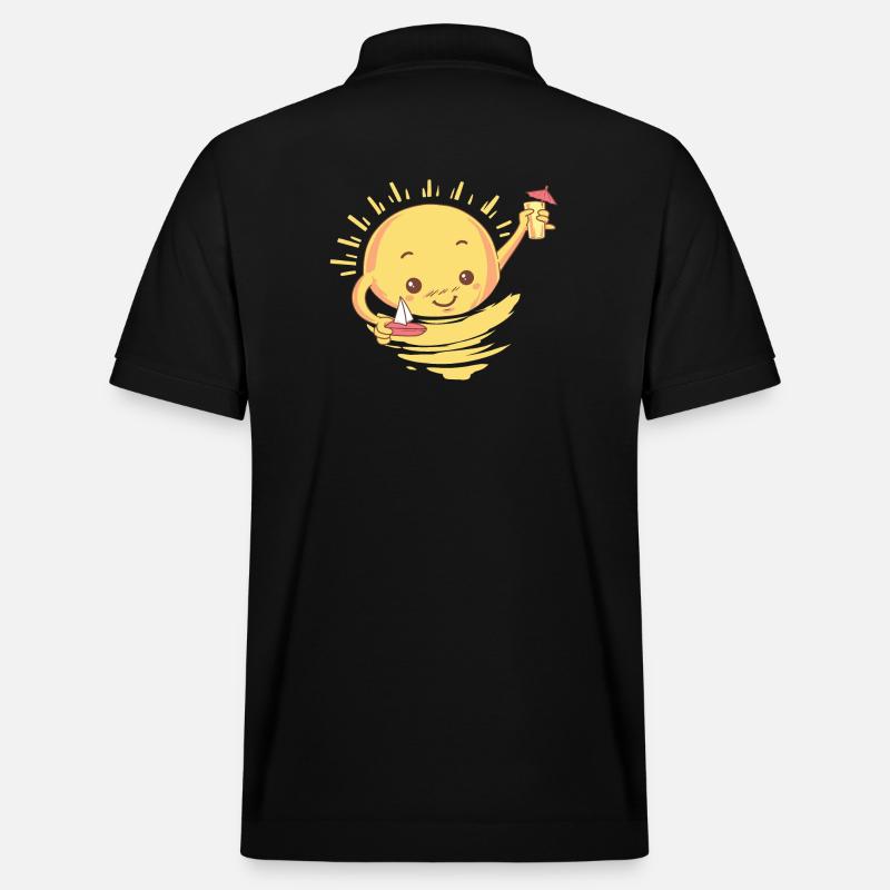 Sommer Cocktail Geschenk - Stanley/Stella Unisex Bio-Poloshirt PREPSTER - Schwarz