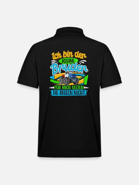 Kleiner Bruder Monstertruck - Stanley/Stella Unisex Bio-Poloshirt PREPSTER - Schwarz