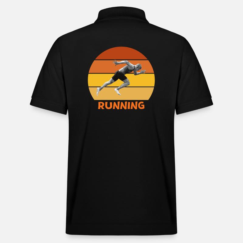 athlétisme, sprint, course à pied - Polo PREPSTER bio Stanley/Stella Unisexe - noir