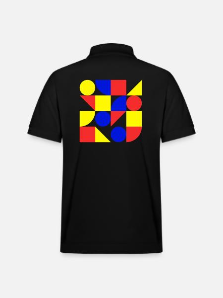 form, geometry, art, Bauhaus - Stanley/Stella Unisex Organic Polo Shirt PREPSTER - black