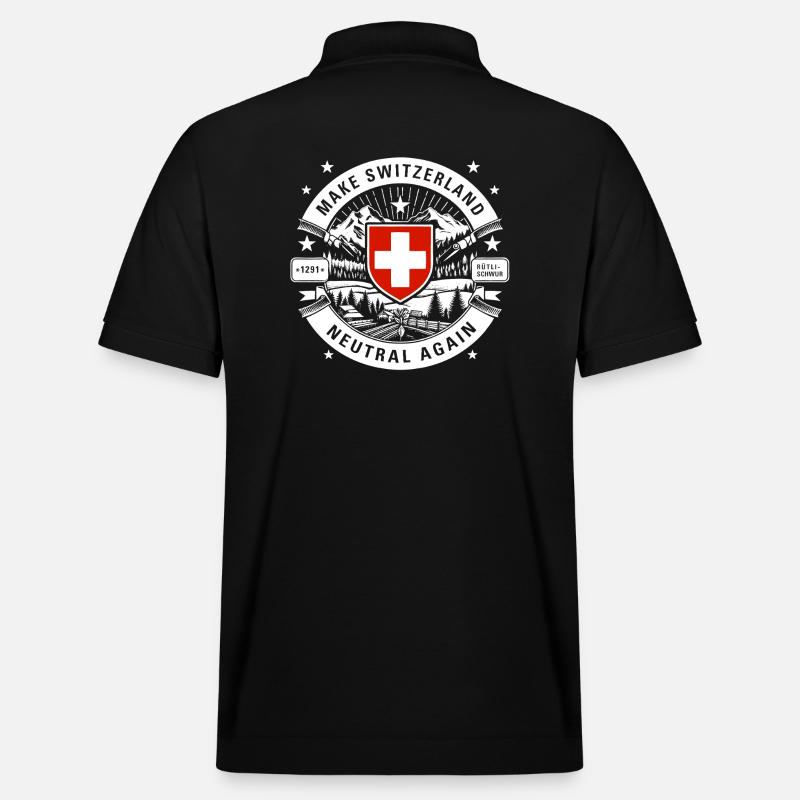 make Switzerland neutral again - Stanley/Stella Unisex Bio-Poloshirt PREPSTER - Schwarz