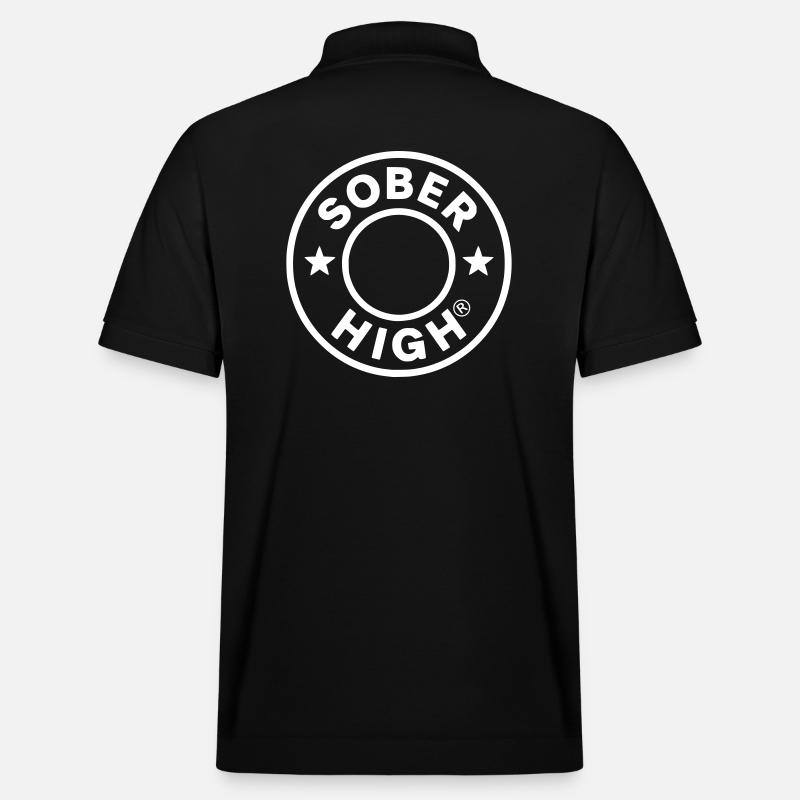 Vivre proprement. Sentir-vous défoncé. Soberhigh. - Polo PREPSTER bio Stanley/Stella Unisexe - noir